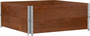 vidaXL Jardinieră de grădină, maro, 100x100 cm, lemn masiv de pin
