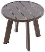 Masă rotundă din aluminiu, maro închis