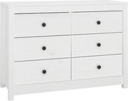 vidaXL Dulap lateral, alb, 100x40x72 cm, lemn masiv de pin