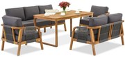 Mobilier de grădină din lemn de salcâm Mumbai Apetito 7 Garden Point