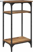 vidaXL Masă laterală cu raft Lemn Vechi 40 x 30 x 75 cm Lemn compozit