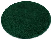 Covor SOFFI cerc shaggy 5cm sticla verde