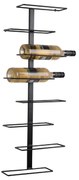 Raft pentru sticle de vin negru de perete din metal număr sticle 8 Float – PT LIVING