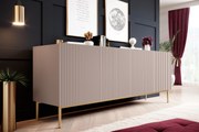 Comoda Nicole 200 cm - MDF roz antichizat / picioare aurii