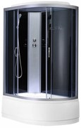 Cabină de duș Cora cu tavă adâncă și instalare pe partea stângă