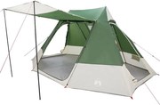 vidaXL Cort de Camping cu acoperiș Verde 482 x 360 x 227 cm tafta