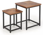 Set 2 mese de cafea Elza nuc/negru