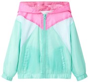 Jachetă pentru copii cu glugă și fermoar, multicolor, 92