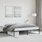 vidaXL Cadru pat metalic, negru, 193x203 cm