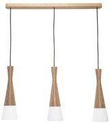 Lustra suspendata din lemn design modern Cone maro