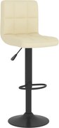 vidaXL Scaun de bar, crem, material textil