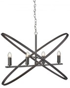 Lustra vintage suspendata design traditional Hoopla 4L Pewter 8244-4PW SRT