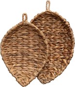Set 2 cosuri decorative, in forma de fruza, din zambila de apa, Leaf