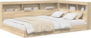 vidaXL Pat bibliotecă Stejar sonoma 160 x 200 cm Lemn compozit