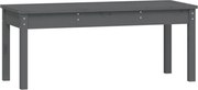 vidaXL Bancă de grădină, gri, 109x44x45 cm, lemn masiv de pin