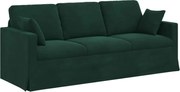 vidaXL Canapea Verde închis 198 x 78 x 80 cm Catifea