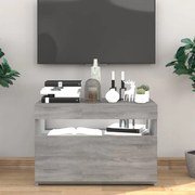 vidaXL Comodă TV cu lumini LED, gri sonoma, 60x35x40 cm