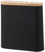 Suport pentru cuțite EH cu capac din bambus 23 x 8x 23,5 cm, negru