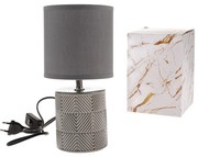 Veioză gri cu abajur textil (înălțime 27 cm) – Dakls