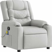 vidaXL Scaun de masaj cu țesătură gri nor