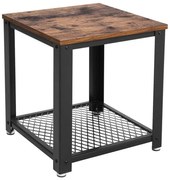 Masă laterală ELDUR, maro/negru