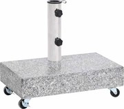 vidaXL Bază pentru umbrelă, gri deschis, 45x25x8,3 cm, granit