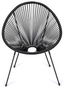 Fotoliu de grădină negru din metal/din plastic Avocado Comfort – Bonami Selection