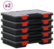 vidaXL Cutii de organizare, 10 buc., 34,5x25x5 cm, polipropilenă