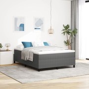 vidaXL Pat cu arcuri Gri deschis 140 x 190 cm Țesătură de catifea