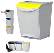 Coș de gunoi Denox Ekosystem pentru deșeurisortate 25 l, galben - plastic