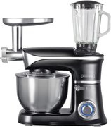 La mâna a doua: Robot de bucatarie 3in1 Royalty Line RL-PKM1900, 7BG, 1900W, 6.5 Litri, Blender, Mixer Planetar, Tocator, Negru