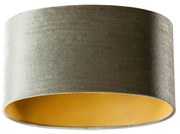 Abajur din catifea verde cu interior auriu oval 35/23/18