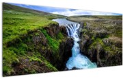 Tablou - Cascada intre stânci (120x50 cm)