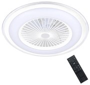 Plafonieră LED dimabilă cu ventilator ZONDA LED/48W/230V alb + telecomandă