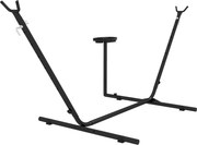 Outsunny Suport pentru hamac 9,4ft si suport lateral pentru tava, Suport pentru plasa de hamac cu cadru din otel, pentru hamacuri stil plasa