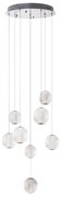 Lustra cu 8 pendule LED design modern NOBILE