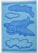 Prosop pentru copii BEBÉ avion albastru 30x50 cm