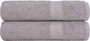 vidaXL Prosoape de mâini, FROGN, 2 buc., gri, 50x100 cm, 360 g/m²