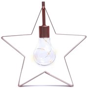 DecoKing Lampă de Crăciun Stea albă caldă, 5LED-uri