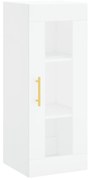 vidaXL Dulap montat pe perete, alb, 34,5x34x90 cm