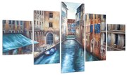 Tablou cu peisaj mediteraneen cu străduță curbată (125x70 cm), în 40 de alte dimensiuni noi