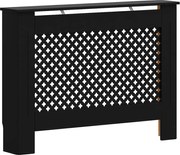 vidaXL Mască pentru calorifer, negru, 112 x 19 x 81,5 cm, MDF