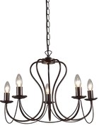 Candelabru clasic maro ruginit - Como 5