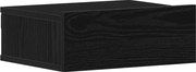 vidaXL Noptieră plutitoare, stejar negru, 40x32x15 cm, lemn stratificat