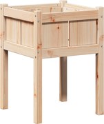 vidaXL Vază pentru Grădină Natură 50 x 50 x 70 cm Lemn de pin masiv