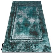 Covor DE LUXE modern 634 Cadru vintage - structural verde / antracit