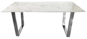 Masa Madera alb/silver marmura – 160/80/75 cm