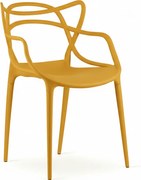 Set 4 scaune din plastic KATO, mustar