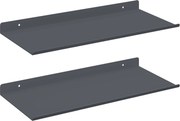 vidaXL Raft suspendat Pe perete 2 pcs Antracit 40 x 18 x 2,5 cm Oțel