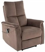 Fotoliu recliner cu functie de masaj Neptun M velvet cappuccino Blu38